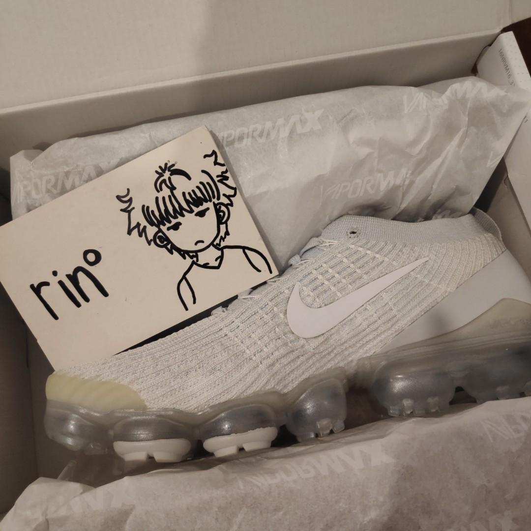 Air vapormax flyknit 3 white/pure platinum discount men's shoe