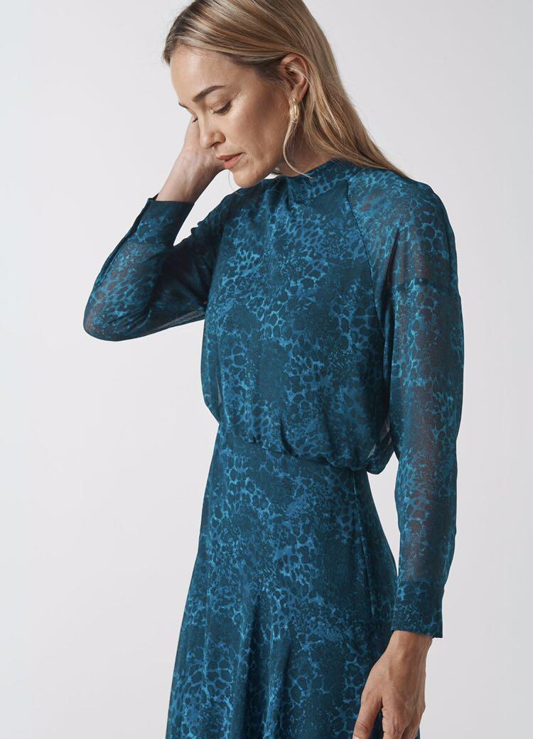 Whistles teal on sale dress