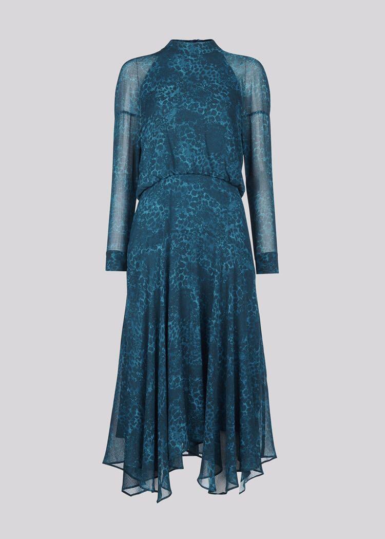 WHISTLES BIG CAT CARLOTTA DRESS in Teal, Women's Fashion, Dresses