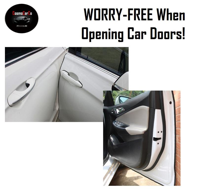 WHITE Car Door Edge Protector With Sound Insulation "B" Type Noise