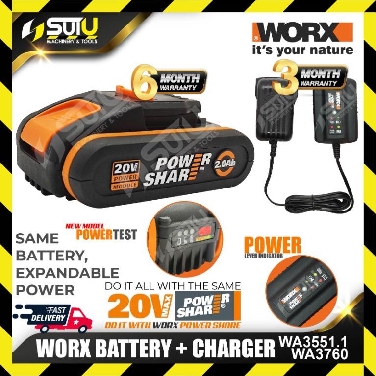 WA3551.3 - 2 Ah 20 V lithium battery - Worx