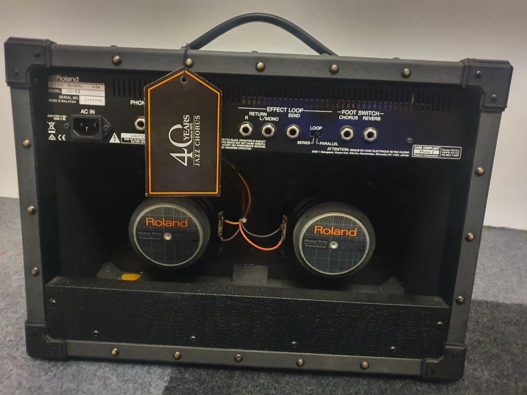 Wts Roland Jc 22 Jazz Chorus Stereo Combo Amplifier Jc22 Guitar Amp Music Media Music Accessories On Carousell