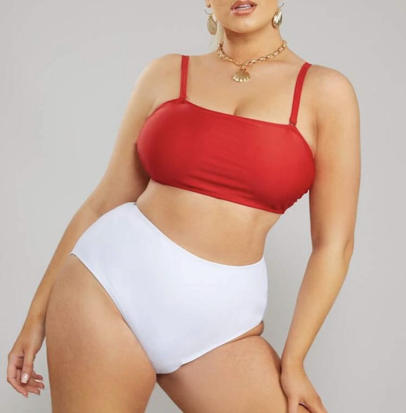 Red white and hotsell blue high waisted bikini