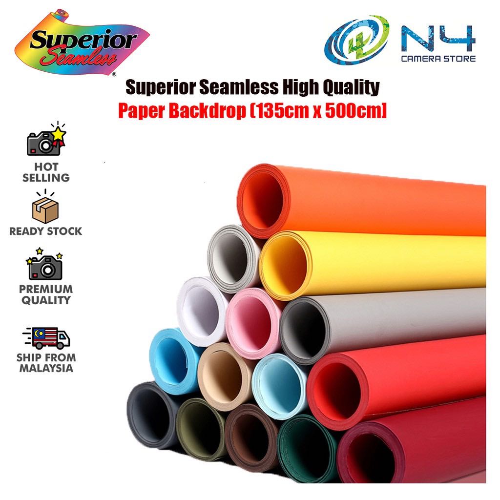 130x500CM Superioir Seamless Paper Photography Paper Backdrop High ...