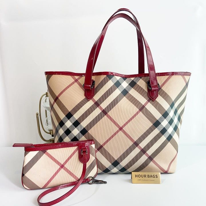 Burberry nova check tote medium hotsell