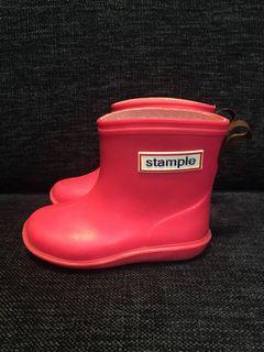 <日本製> Stample雨鞋 桃紅 14.0cm #東京