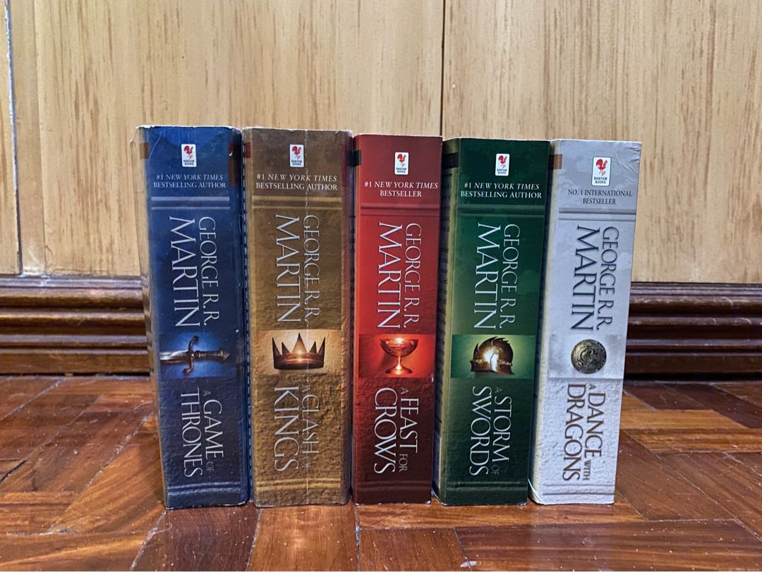 5 GAME OF THRONES Miniature Books 1:12 Dollhouse Scale A SONG OF ICE AND FIRE 