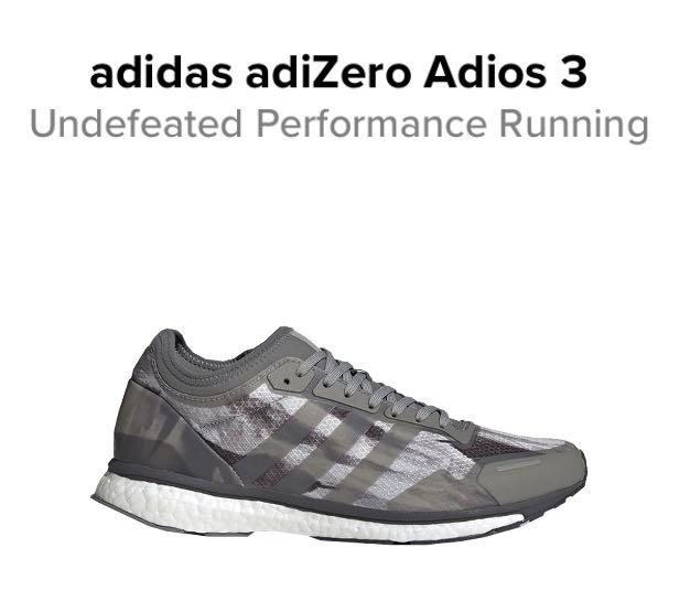 Adidas AdiZero Adios 3 Undefeated Running (BC0470), 男裝, 鞋, 波鞋-
