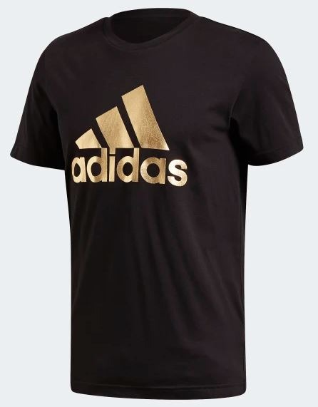 Adidas gold foil t shirt clearance