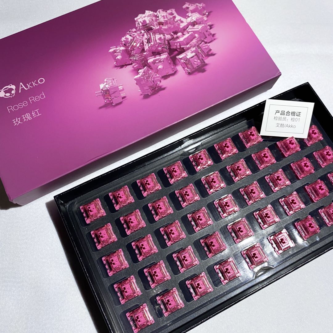 [INSTOCK] AKKO Rose Red Linear Switches (Authentic), Computers & Tech