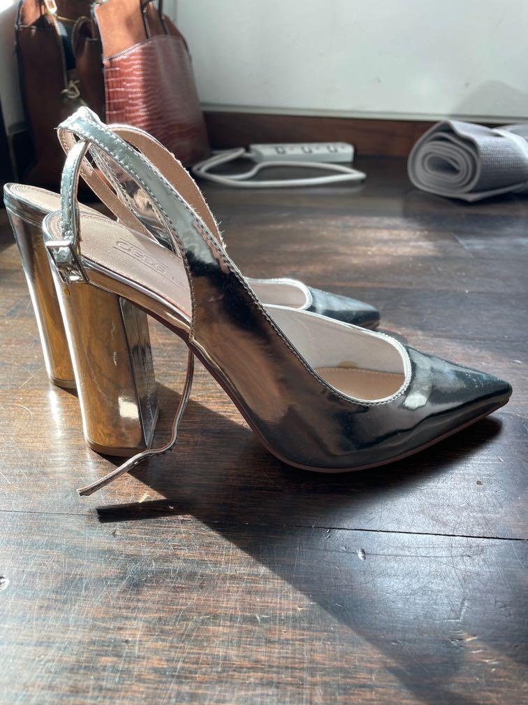 ASOS SILVER HEELS Women s Fashion Footwear Heels on Carousell