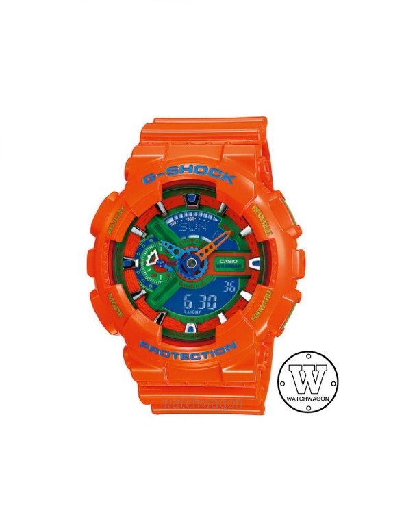 Rare Casio G Shock Orange GA 110A 4 GA 110 ga110 Watch