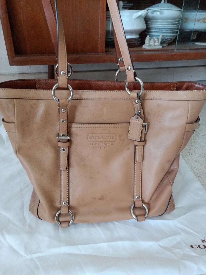 Coach camel tote clearance