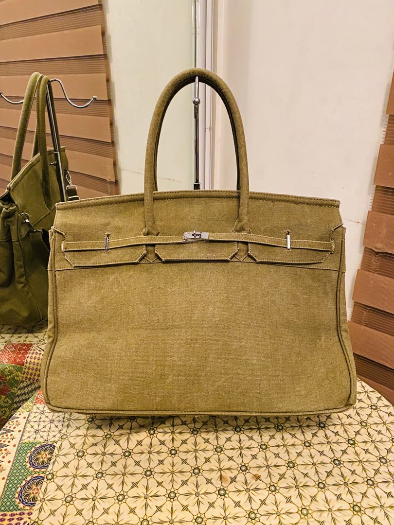 Canvas birkin hotsell style bag