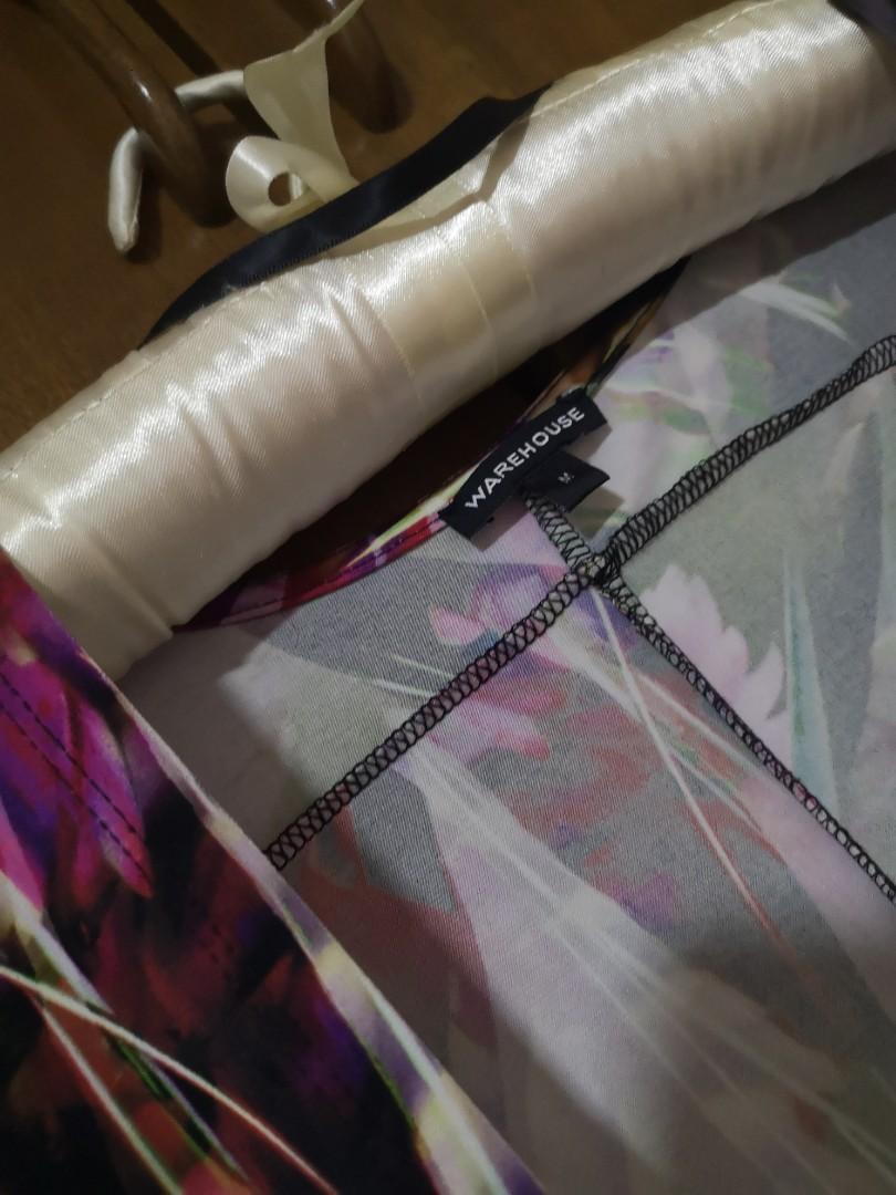 Tropical lycra kimono cardi with frills, Women's Fashion, Coats