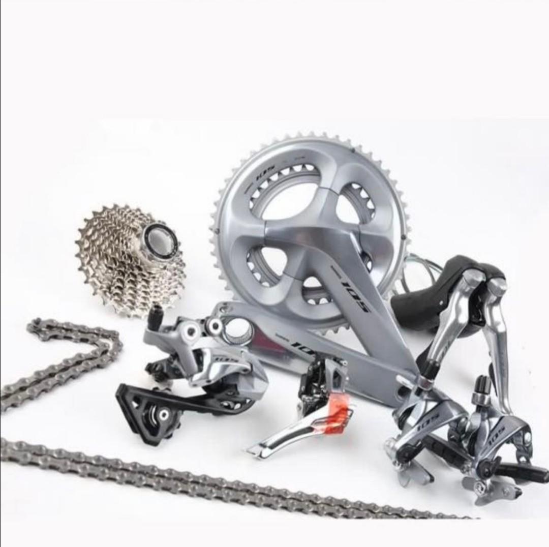 Shimano Japan 105 R7000 11 Speed Groupset Silver Vision