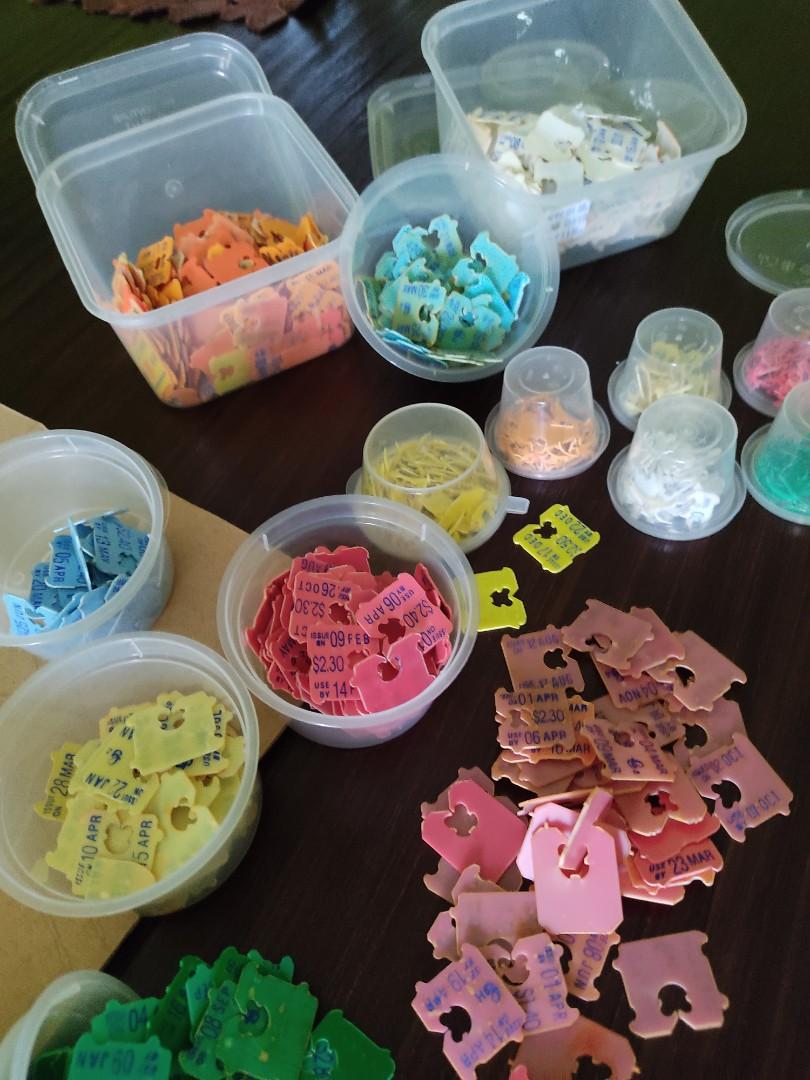 Bread tags - collection/ mosaic art/ craft, Hobbies & Toys, Stationery ...