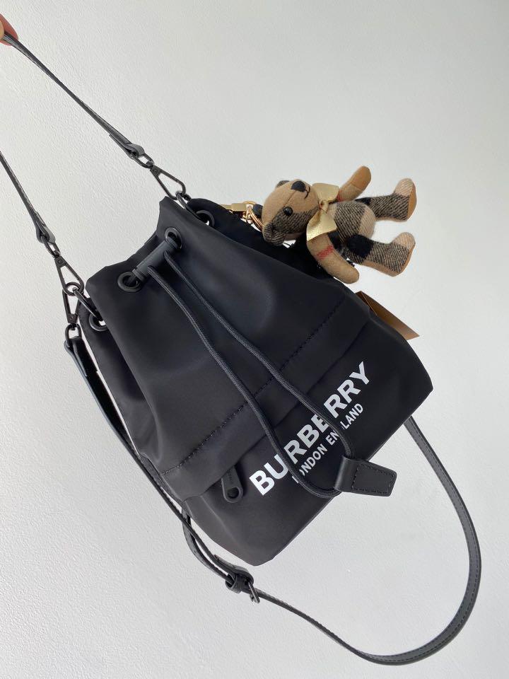 Burberry Black Bucket Bag, Women's 