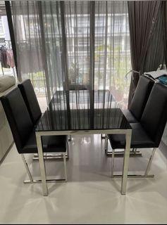 Cellini Tempered Glass Dining Table