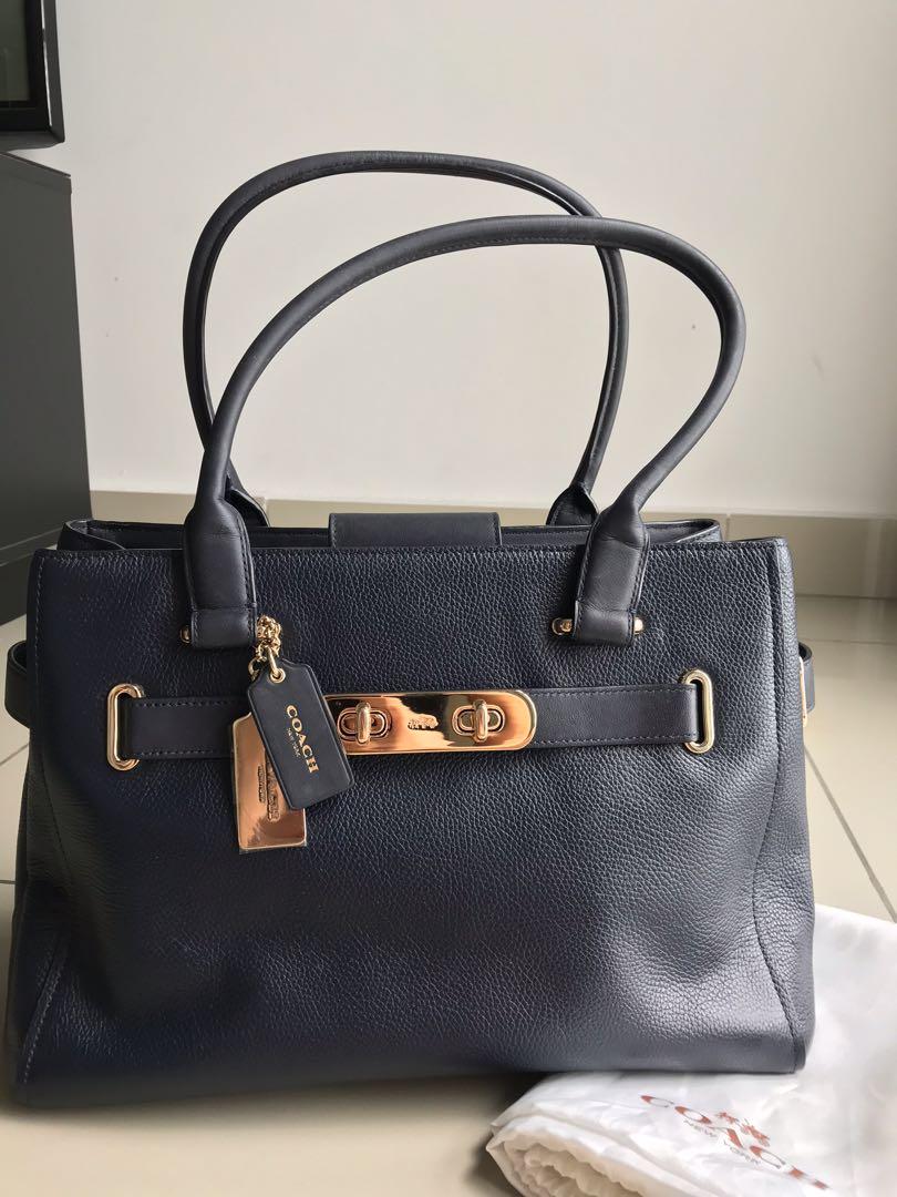 Coach swagger navy deals