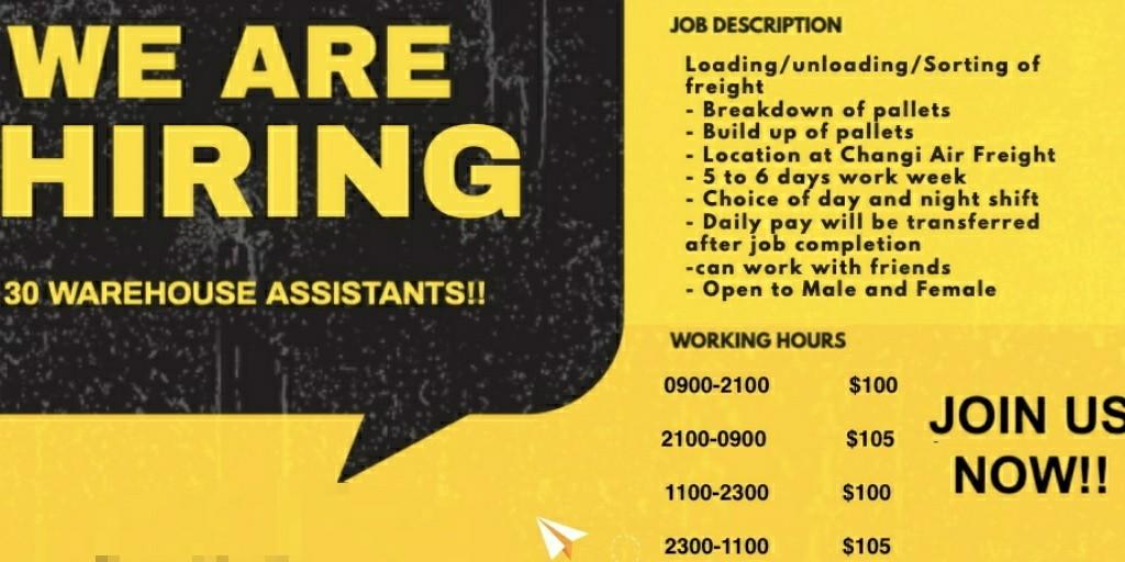 Daily Pay Job Cargo Handler, Jobs, Warehouse & Logistics on Carousell