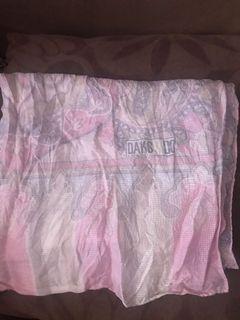 DAKS Pink 100% Silk Long Scarf