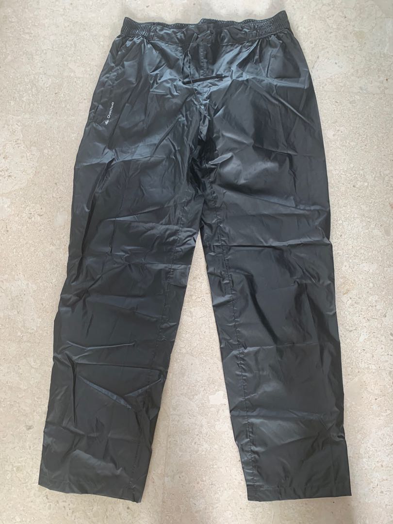 City Cycling Rain OverPants with Built-In Overshoes 100 - Black | Decathlon