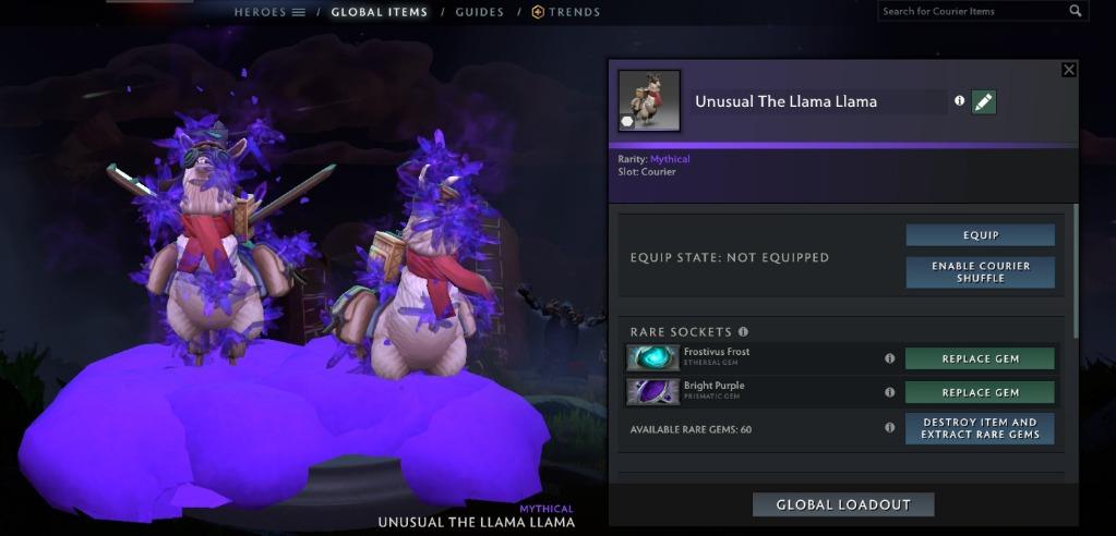Dota 2 Coloured Arcana/Unusual Couriers/Items, Video Gaming, Gaming  Accessories, In-Game Products On Carousell
