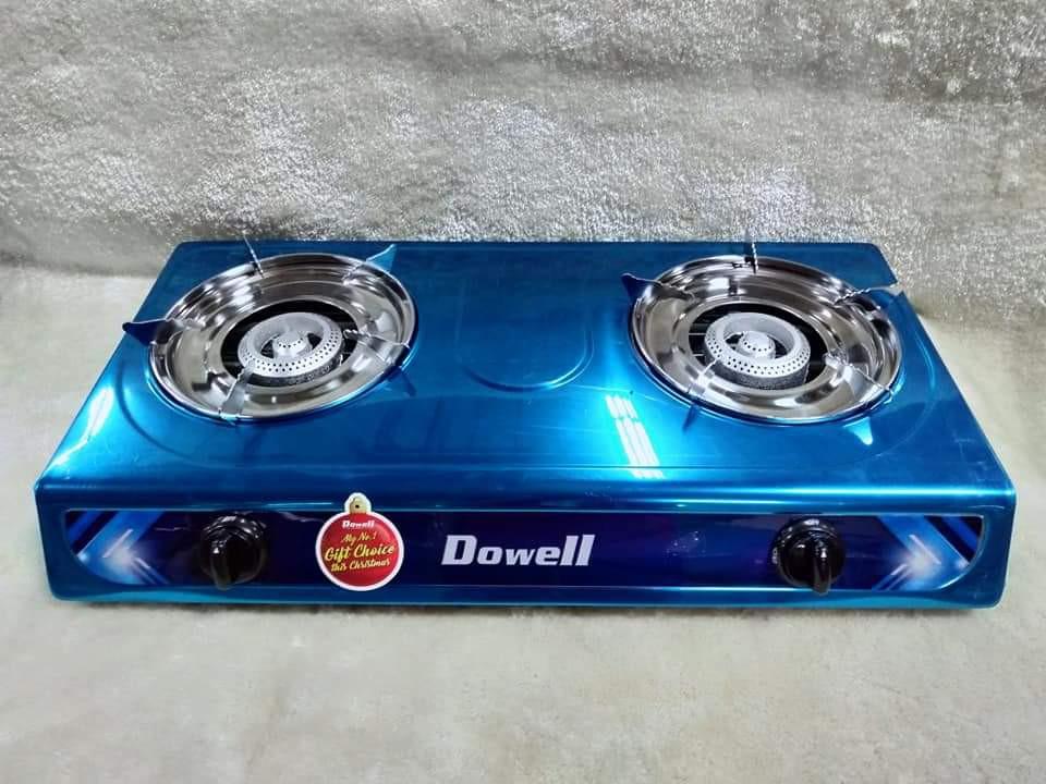 Dowell Stainless Steel body double burner gas stove sutomatic ignition