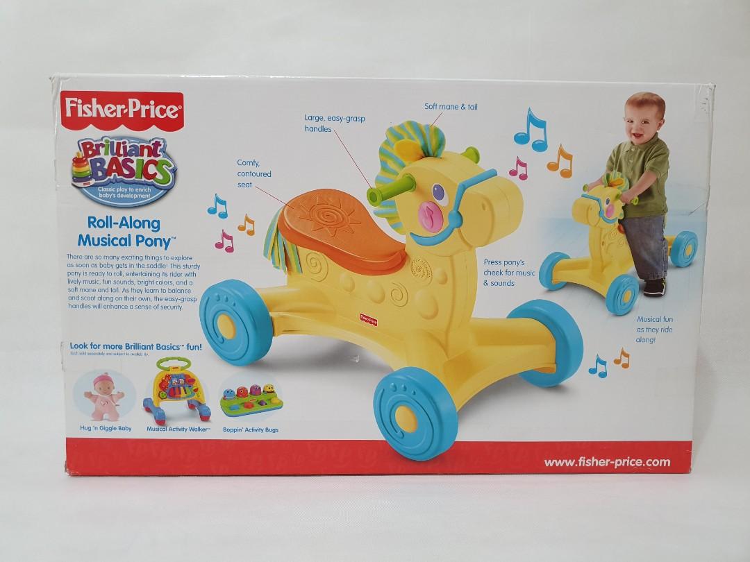 Fisher Price Roll Along Musical Pony
