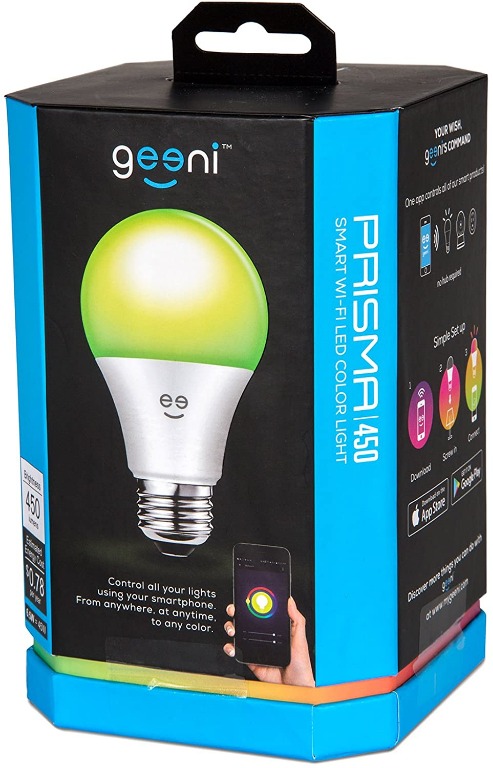 Geeni Prisma 450 A19 Smart Wi-Fi LED Mulitcolor Light Bulb - 45W  Equivalent, No Hub Required, Works with Alexa, Google Assistant & Microsoft  Cortana, Everything Else on Carousell