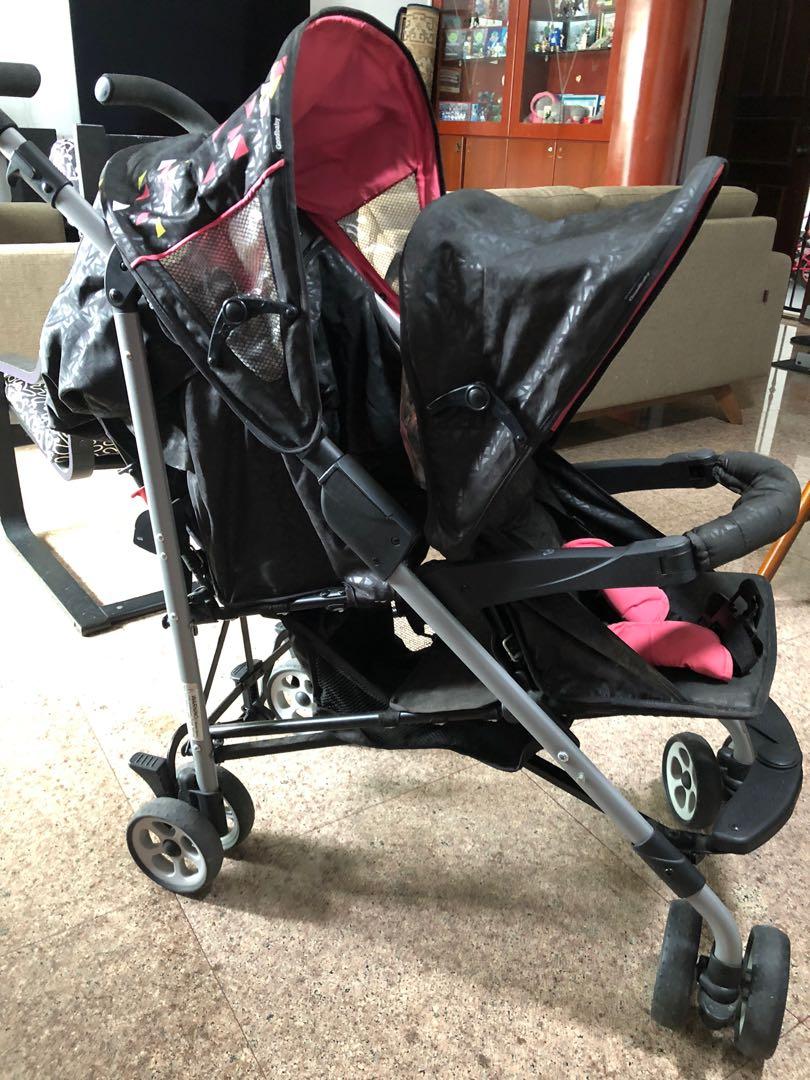 Goodbaby Double Stroller Babies Kids Going Out Strollers on Carousell