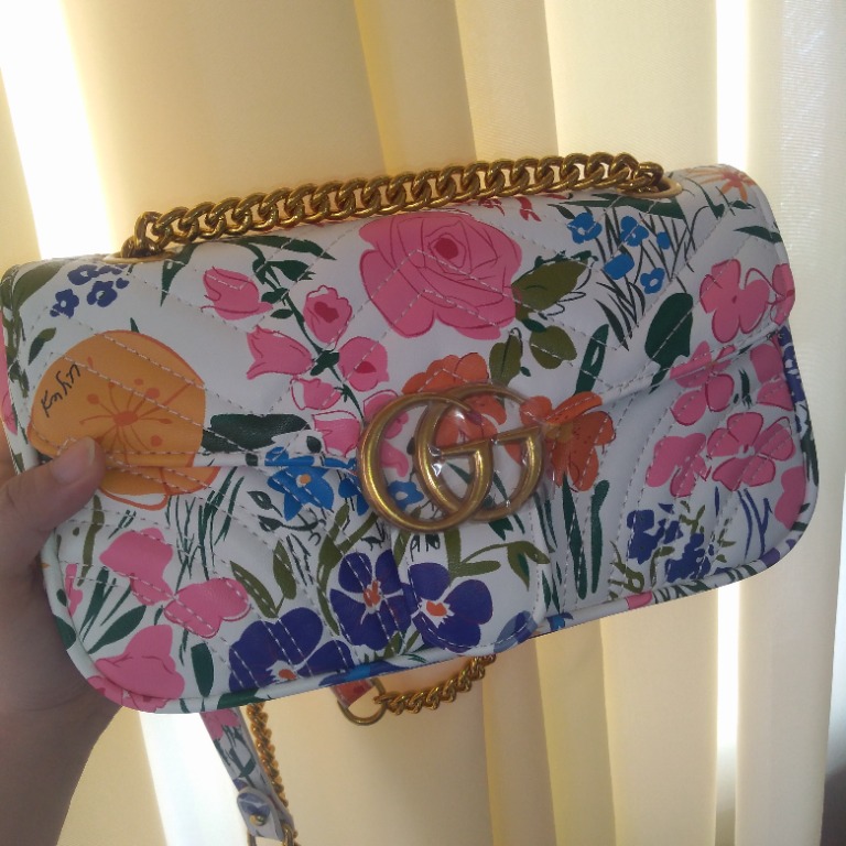 Gucci Marmont x Ken Scott Floral White