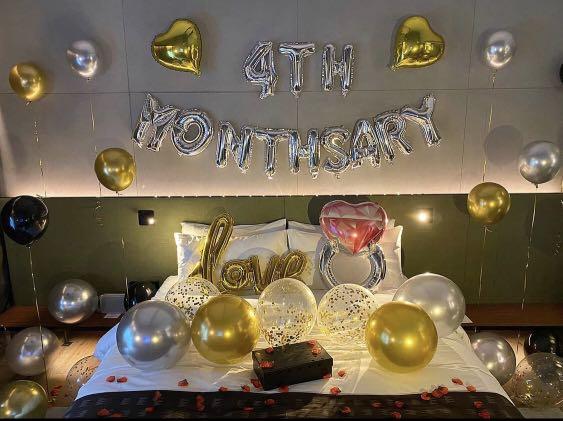 Happy anniversary monthsary room setup decorations proposal, Hobbies