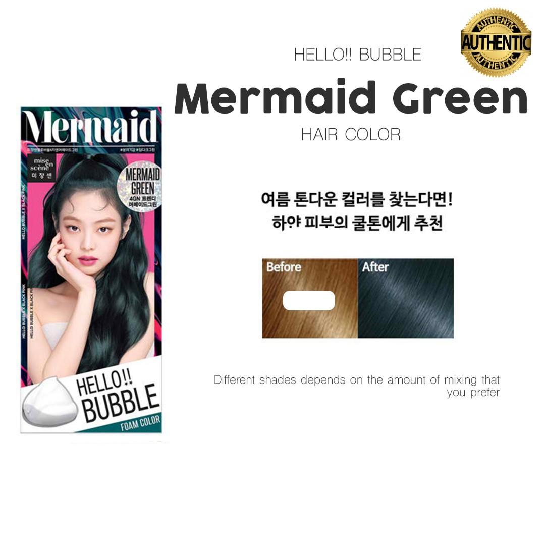 Hello Bubble Permanent Hair Color (Mermaid Green), Beauty & Personal