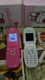 Hello Kitty Flip Mobile Phones W88 /LED Light