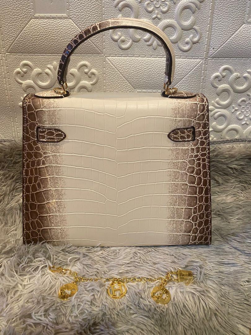 Hermes Himalayan Kelly 28 crocs skin matte , Luxury, Bags & Wallets on