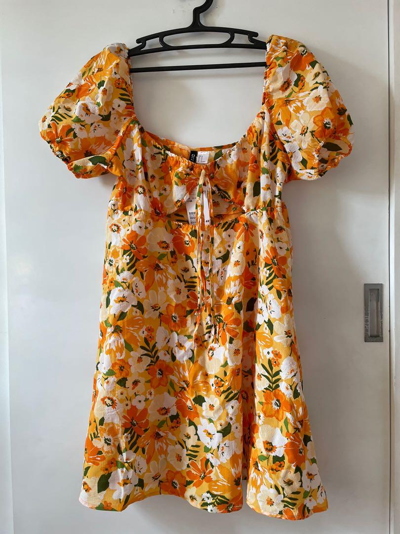 H\u0026M Divided Floral Dress, Women's 