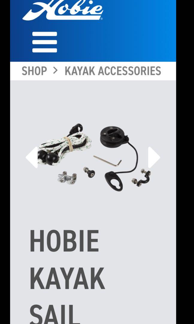 Hobie Kayak Sail Kit and Roller Furler, Sports Equipment, Fishing on