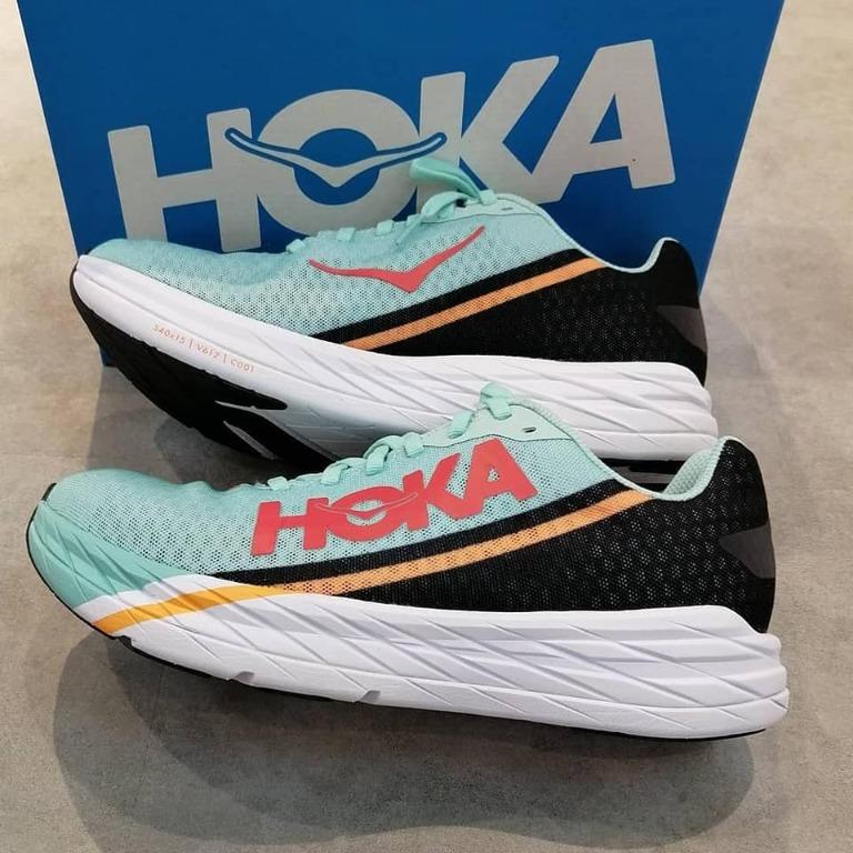 代購Hoka One One Rocket X 淺藍色男女裝跑步鞋, 男裝, 鞋, 波鞋