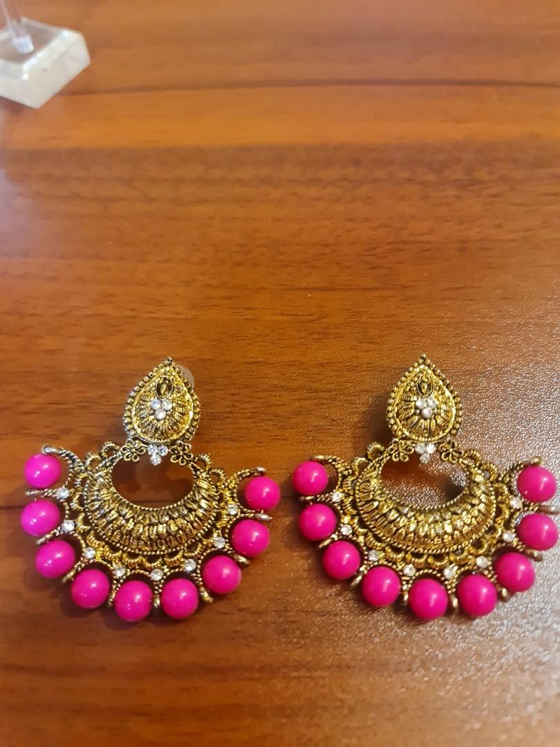 Ram leela earrings in gold clearance