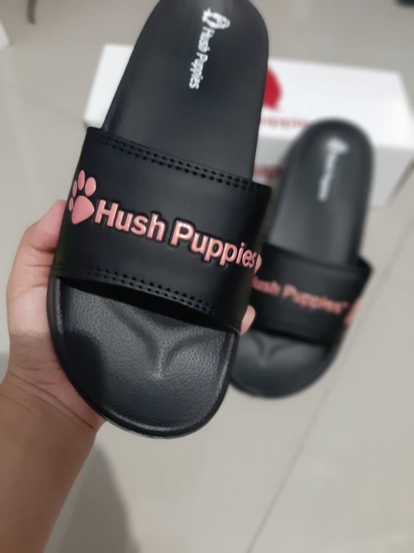 HUSH PUPPIES Slippers black\u0026pink 
