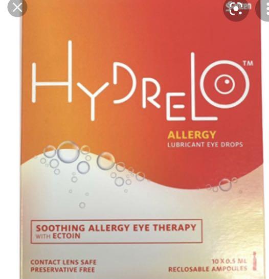Hydrelo Allergy lubricant eye drops, Beauty & Personal Care, Vision ...