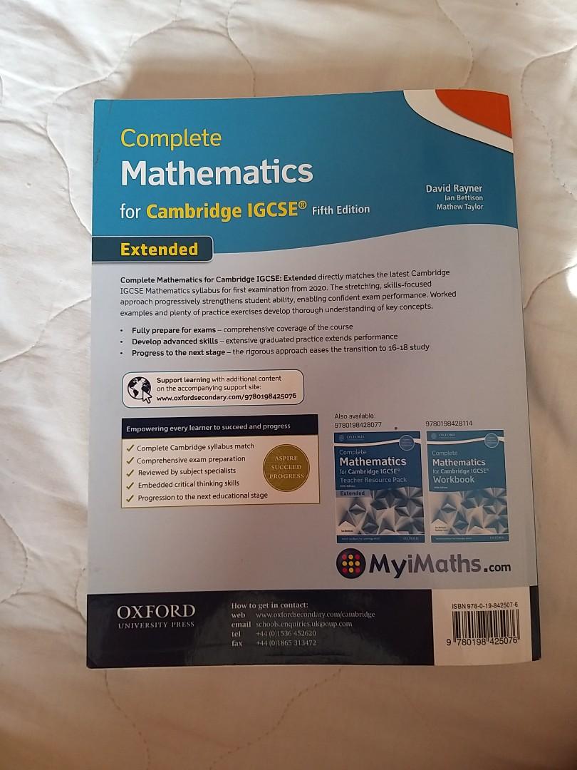 IGCSE Extended Math textbook, Hobbies & Toys, Books & Magazines ...