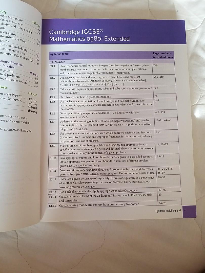 IGCSE Extended Math textbook, Hobbies & Toys, Books & Magazines ...