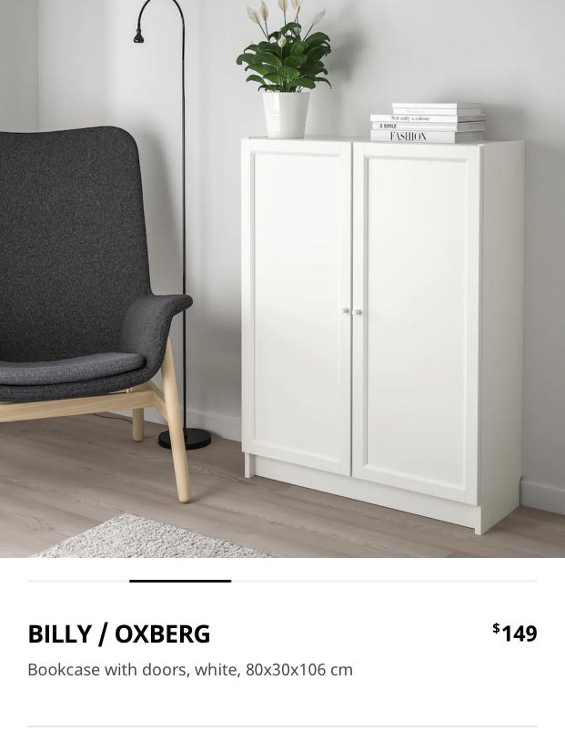 IKEA Billy shelf system with doors., Furniture & Home Living, Furniture