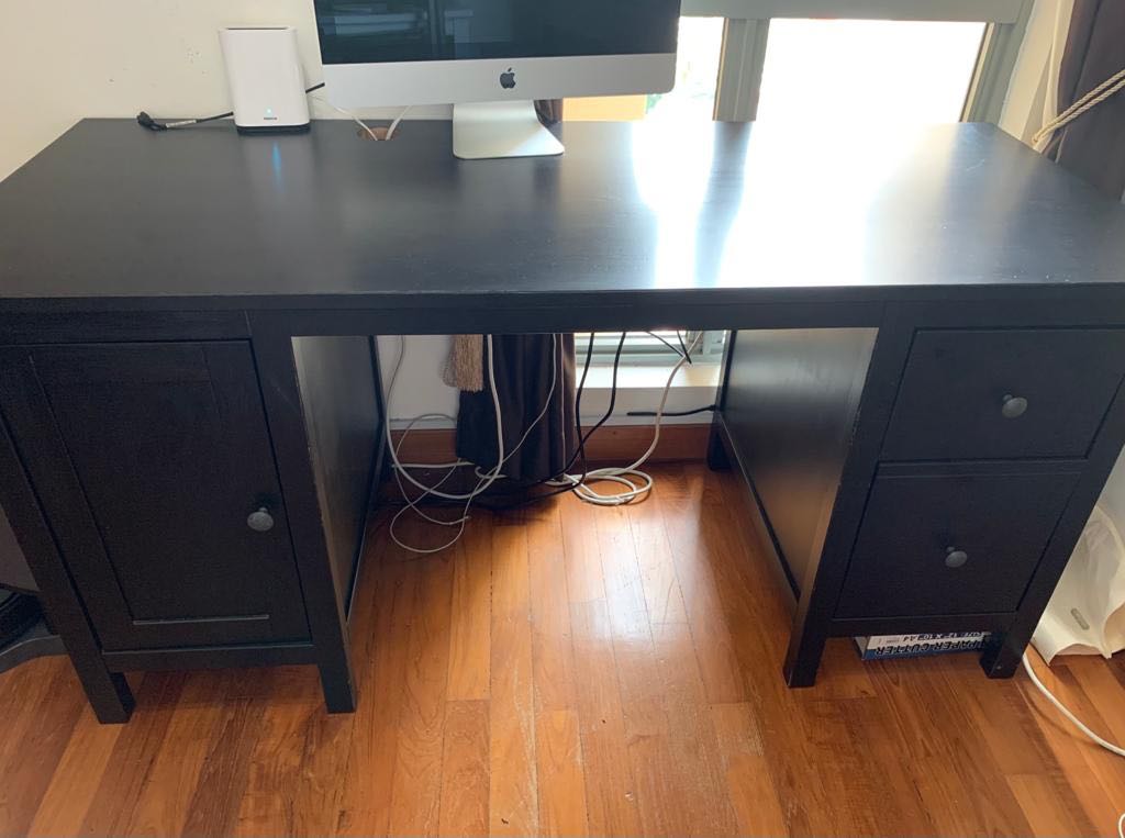 Black shop hemnes desk