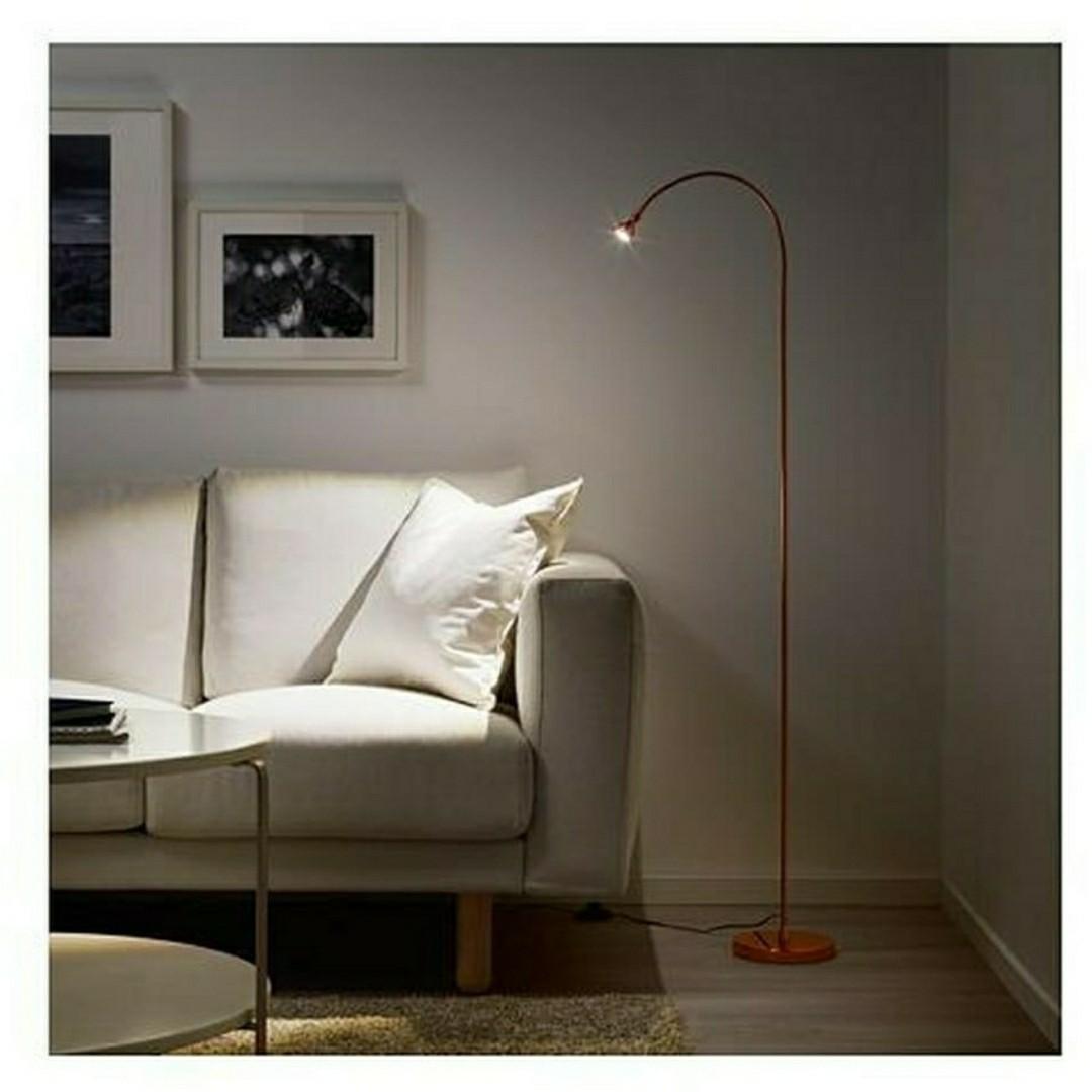 Ikea JANSJO Copper Flexible LED Floor Reading Lamp