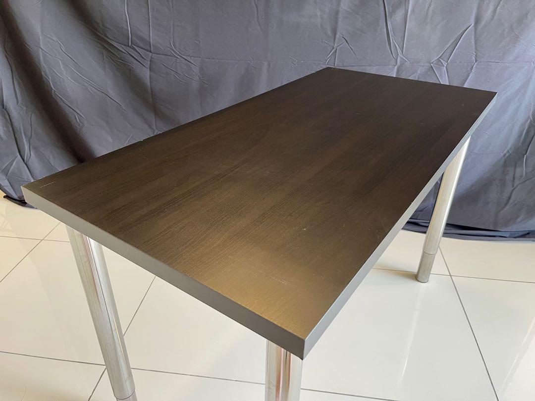 IKEA LINNMON Table with GERTON Adjustable Legs, Furniture & Home Living