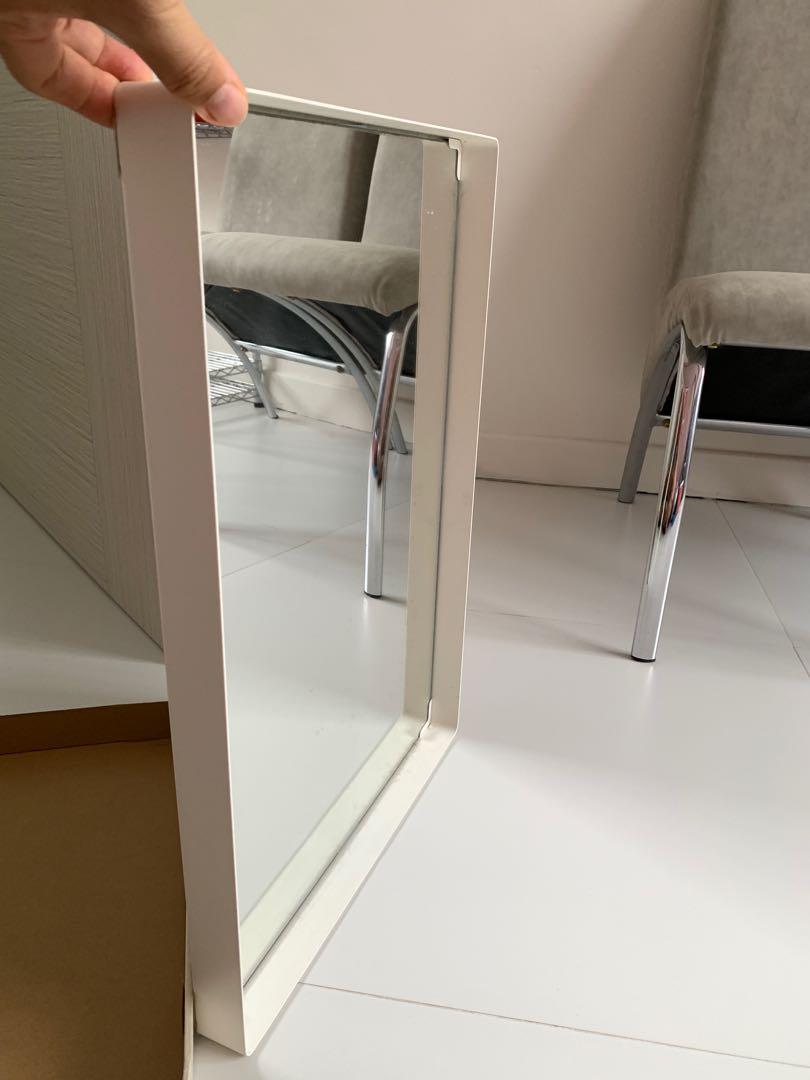 Ikea ENUDDEN Mirror with White Frame, Furniture & Home Living